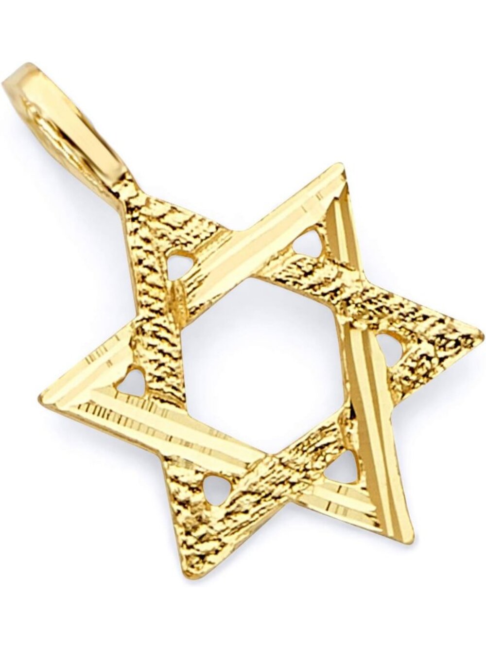 14k Yellow Gold Star of David Pendant Necklace - Elegant Religious Jewelry Gift